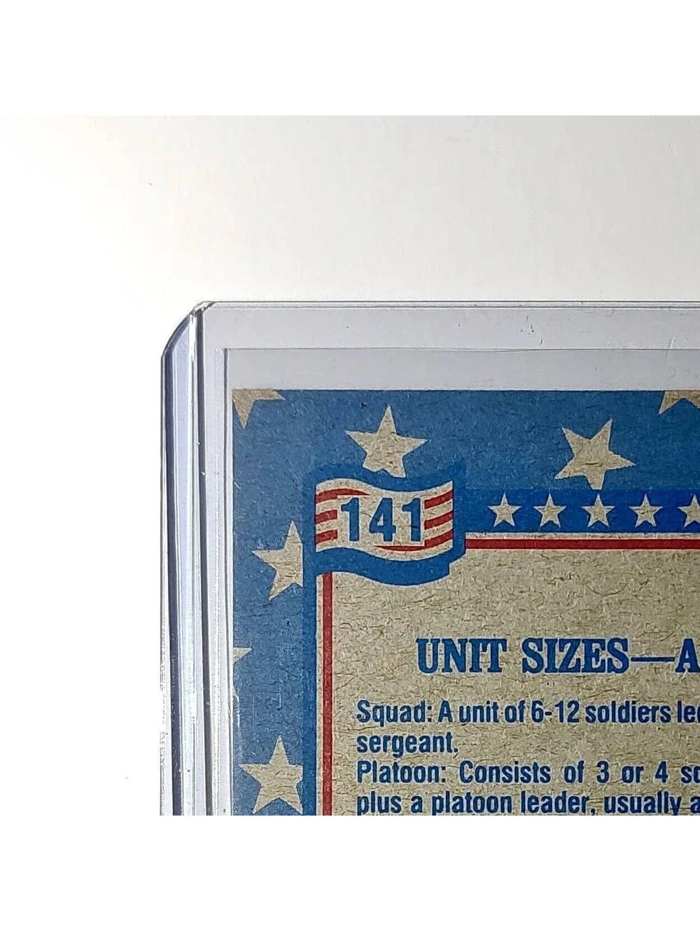 Unit Sizes – A 1991 Topps Desert Storm #141 Card